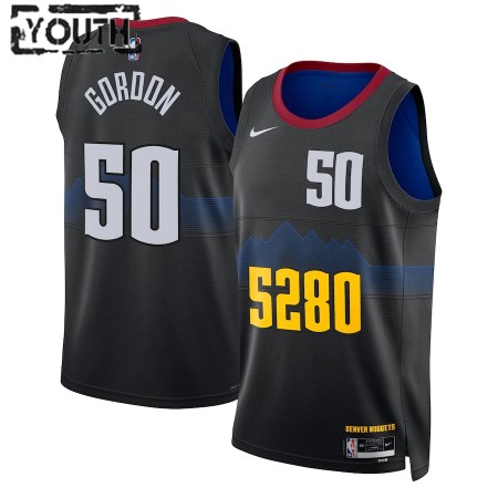 Dres Denver Nuggets Aaron Gordon Nike 2023-24 City Edition Crno Swingman - Dječji